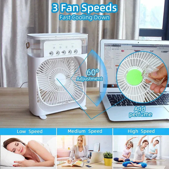 2026_04_29_22f32974cd2aaf6b351d111a9f70f55b (1) 10-Inch Desktop Water Mist Fan – Portable Humidifier Air Cooler with 5-Hole Spray, 3 Speed Modes, and LED Night Light (Not Rechargeable) - Image 4