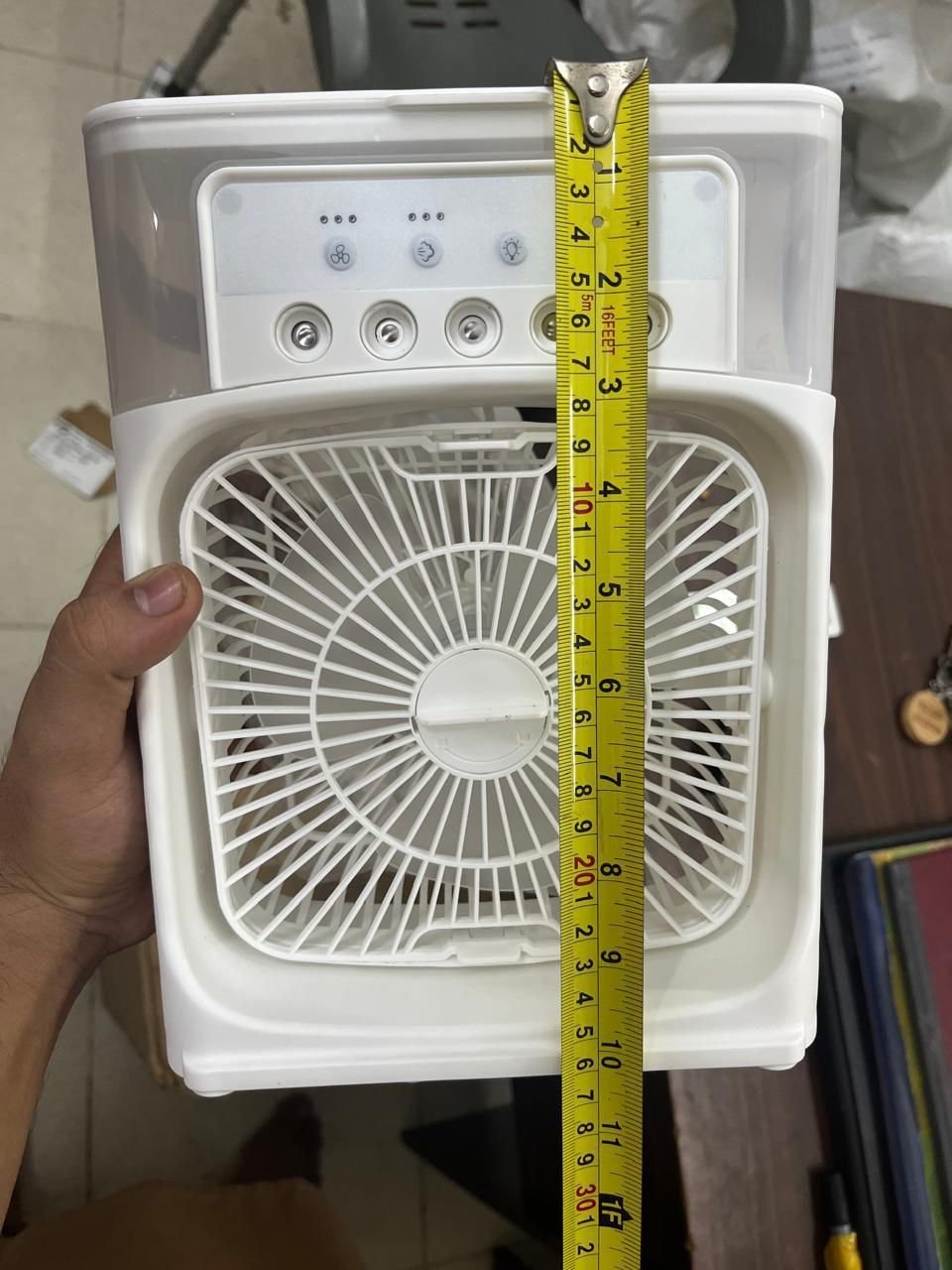 2026_04_29_5d763b89fd4f3038253133de85bd7a68 (1) 10-Inch Desktop Water Mist Fan – Portable Humidifier Air Cooler with 5-Hole Spray, 3 Speed Modes, and LED Night Light (Not Rechargeable) - Image 2